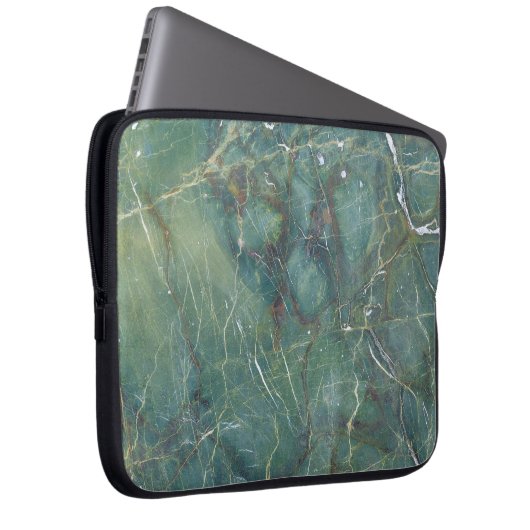 Malachite Grüne Marmor Details Textur Laptopschutzhülle (Vorne Rechts)