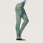 Malachite Grüne Marmor Details Textur Leggings (Rechts)
