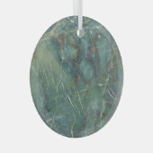 Malachite Grüne Marmor Details Textur Ornament Aus Glas (Vorderseite Rechts)