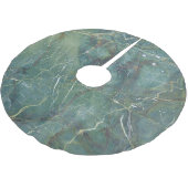 Malachite Grüne Marmor Details Textur Polyester Weihnachtsbaumdecke (Schrägansicht)