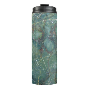 Malachite Grüne Marmor Details Textur Thermosbecher