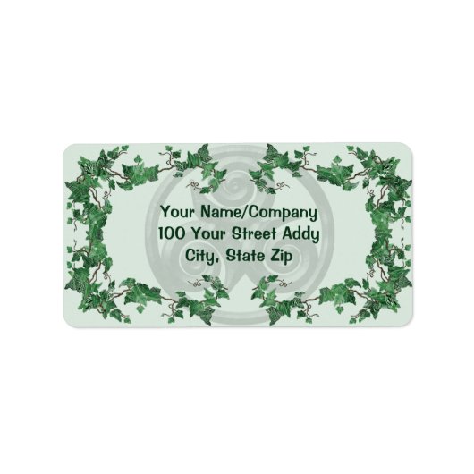 Malachite Ivy Triskel Adressaufkleber (Vorne)