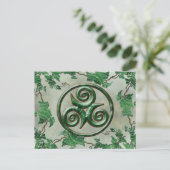 Malachite Ivy Triskel Postkarte (Stehend Vorderseite)