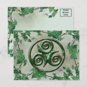 Malachite Ivy Triskel Postkarte (Vorne/Hinten)