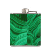 Malachite Mineral Monogram Flachmann (Rückseite)