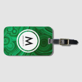 Malachite Mineral Monogram Gepäckanhänger (Vorderseite (Horizontal))