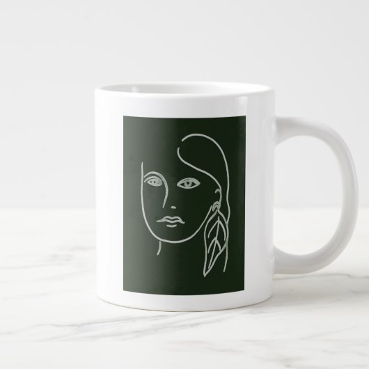 Malachite Portrait Jumbo-Tasse (Rechts)