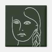 Malachite Portrait Magnet (Vorne)