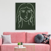 Malachite Portrait mit langer Haare Leinwanddruck (Insitu (Wohnzimmer))