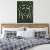Malachite Portrait mit langer Haare Leinwanddruck (Insitu (Schlafzimmer))