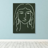 Malachite Portrait mit langer Haare Leinwanddruck (Insitu (Holzboden))