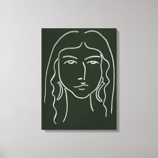 Malachite Portrait mit langer Haare Leinwanddruck (Vorderseite)