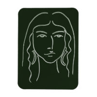Malachite Portrait mit langer Haare