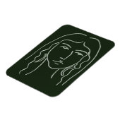 Malachite Portrait mit langer Haare Magnet (Linke Seite)