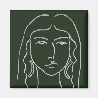 Malachite Portrait mit langer Haare