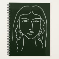 Malachite Portrait mit langer Haare
