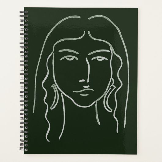 Malachite Portrait mit langer Haare Planer (Vorderseite)