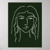 Malachite Portrait mit langer Haare Poster (Vorne)