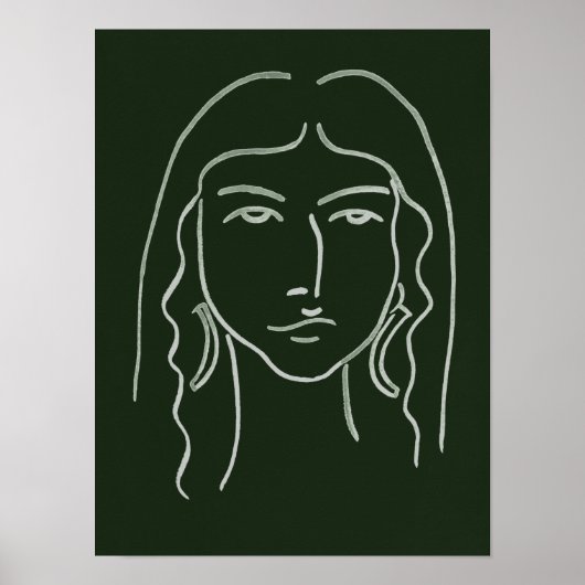 Malachite Portrait mit langer Haare Poster (Vorne)