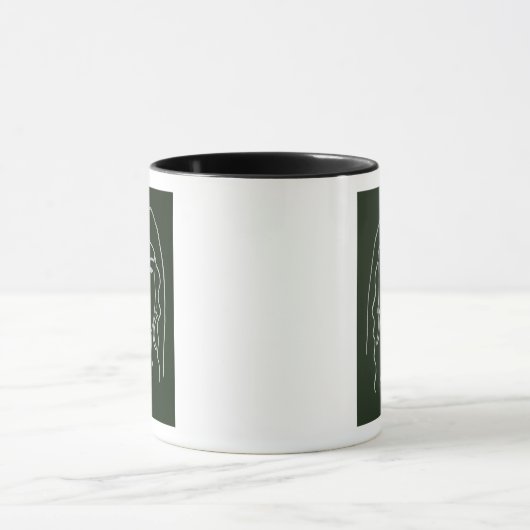 Malachite Portrait mit langer Haare Tasse (Zentrum)