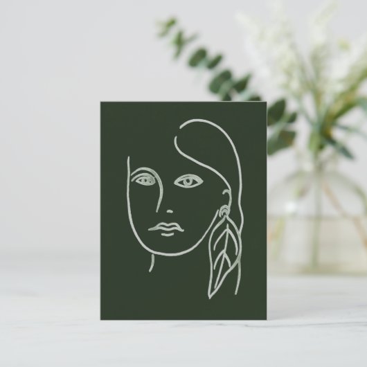 Malachite Portrait Postkarte (Stehend Vorderseite)