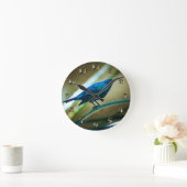 Malachite Sunbird Perched Closeup Runde Wanduhr (Zuhause)