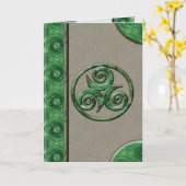 Malachite Triskel Karte (Gelbe Blume)