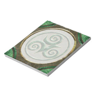 Malachite Triskel Notizblock