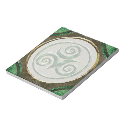 Malachite Triskel Notizblock (Rotiert)