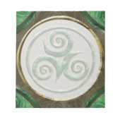 Malachite Triskel Notizblock (Vorderseite)
