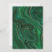 Malachite und Gold Strata Agate Virtual Dusche Einladung (Rückseite)