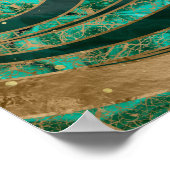 Malachite Wavy Pattern Poster (Ecke)