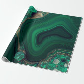 Malachite Wrapping Paper Geschenkpapier (Ungerollt)
