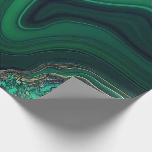 Malachite Wrapping Paper Geschenkpapier (Ecke)