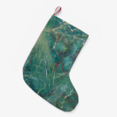 Malachitgrüne Marmorstruktur, Detailstruktur Kleiner Weihnachtsstrumpf (Vorderansicht (hängend))