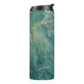 Malachitgrüne Marmorstruktur, Detailstruktur Thermosbecher (Nach links gedreht)