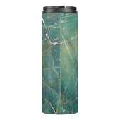 Malachitgrüne Marmorstruktur, Detailstruktur Thermosbecher (Rückseite)