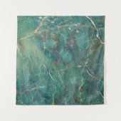 Malachitgrüne Marmorstruktur, Detailstruktur Wandteppich (Vorderseite)