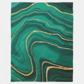Malachitischer Goldmarmor Fleecedecke (Vorderseite)