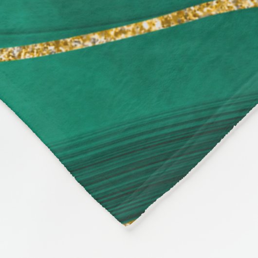 Malachitischer Goldmarmor Fleecedecke (Ecke)