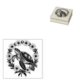 Malaclemys Terrapin And Black Eyed Susan Flowers Gummistempel (Stempel)