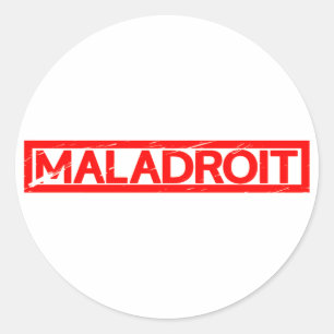 Maladroit-Briefmarke Runder Aufkleber