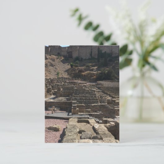 Malaga; Amphitheater Postkarte (Stehend Vorderseite)