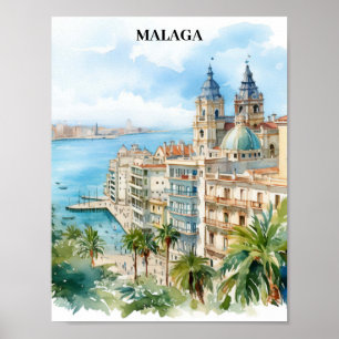 Malaga Andalusien Spanien Poster