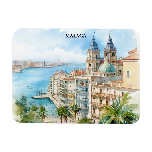 Malaga Andalusien Spanien Reise Magnet (Horizontal)