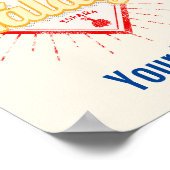 Malaga Andalusien Spanien Retro Flamenco Vintag Poster (Ecke)