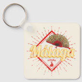 Malaga Andalusien Spanien Retro Flamenco Vintag Schlüsselanhänger (Vorderseite)