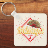 Malaga Andalusien Spanien Retro Flamenco Vintag Schlüsselanhänger (Vorderseite)