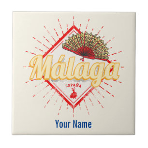Malaga Andalusien Spanien Retro Flamenco Vintage Fliese