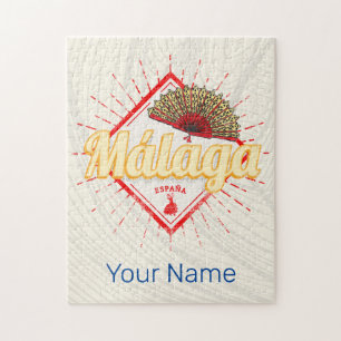 Malaga Andalusien Spanien Retro Flamenco Vintage Puzzle